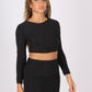 ONE ABOVE ANOTHER Black 2 Piece Crop Top & Mini Skirt